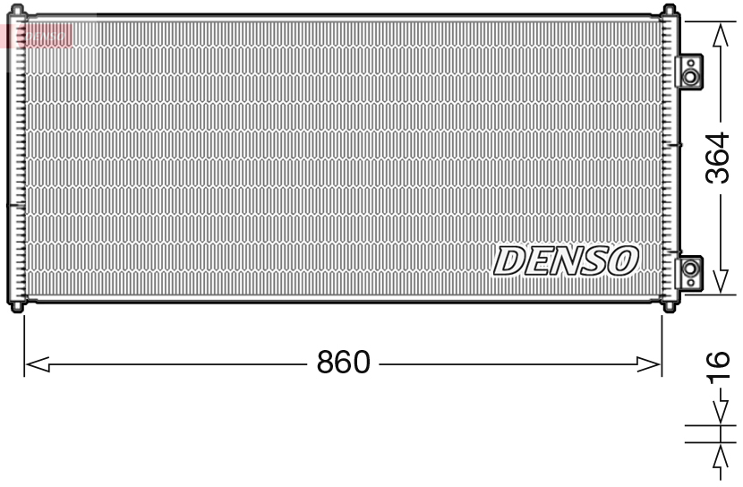 DCN10032: Конденсор кондиционера Denso DCN10032 купить