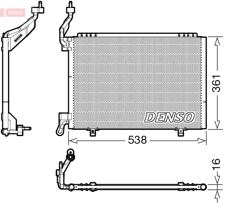 DCN10037: Конденсор кондиционера Denso DCN10037 купить