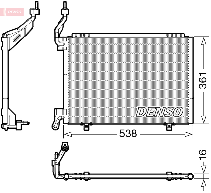 DCN10038: Конденсор кондиционера Denso DCN10038 купить