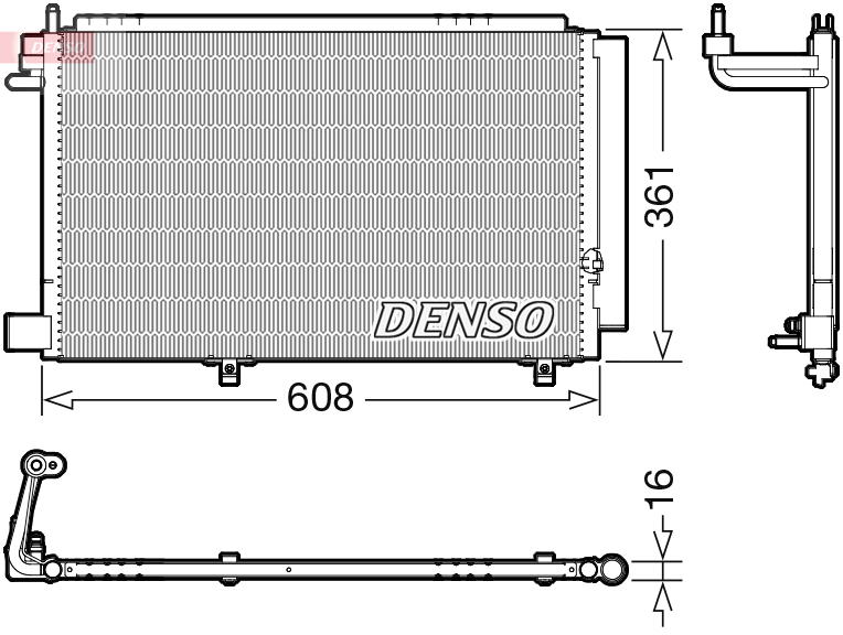 DCN10041: Конденсор кондиционера Denso DCN10041 купить