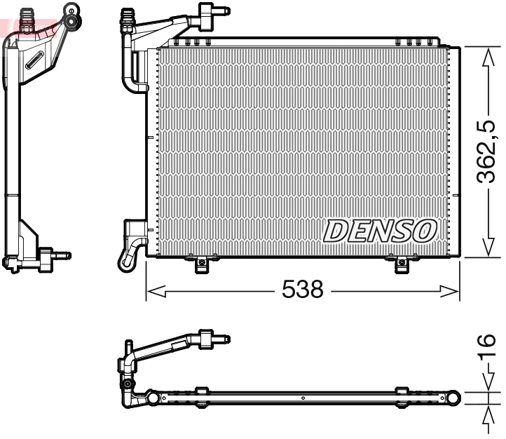 DCN10042: Конденсор кондиционера Denso DCN10042 купить