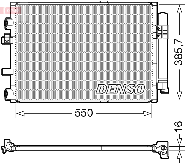 DCN10044: Конденсор кондиционера Denso DCN10044 купить