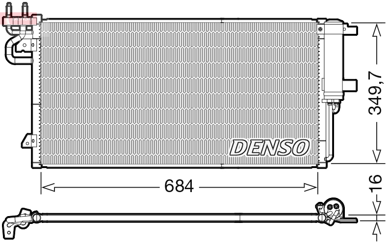 DCN10045: Конденсор кондиционера Denso DCN10045 купить