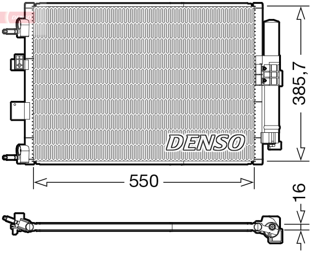 DCN10046: Конденсор кондиционера Denso DCN10046 купить