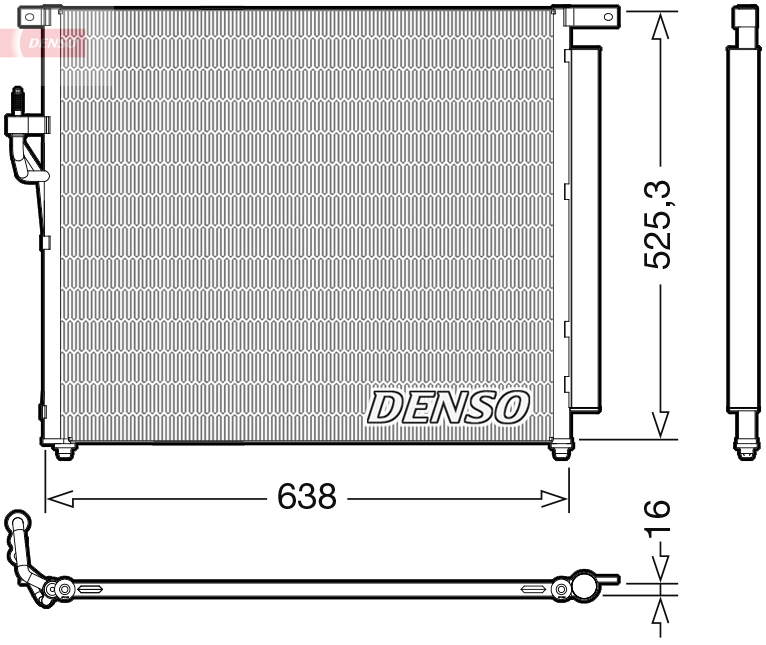 DCN10049: Конденсор кондиционера Denso DCN10049 купить