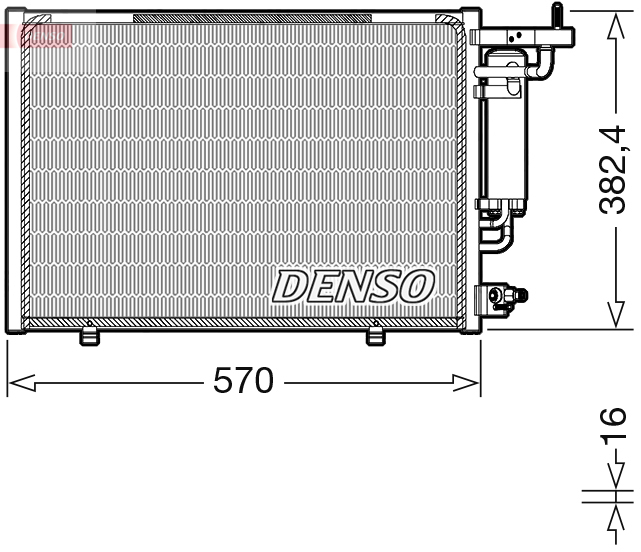 DCN10052: Конденсор кондиционера Denso DCN10052 купить