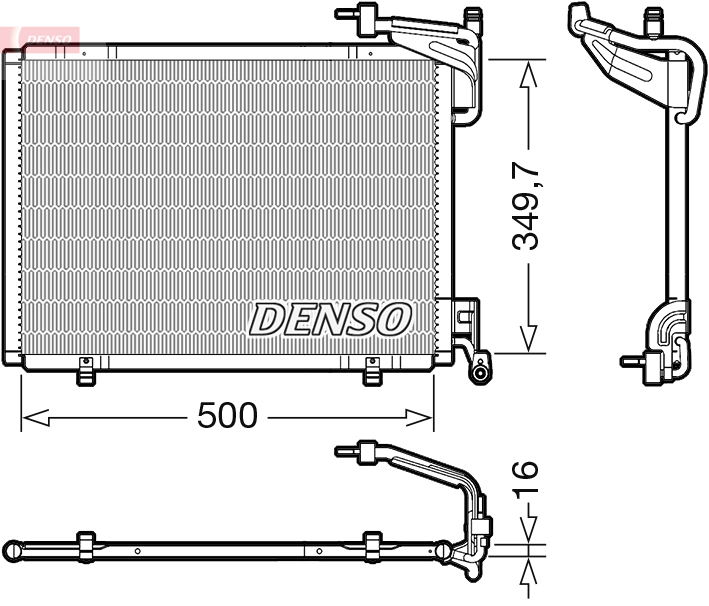 DCN10054: Конденсор кондиционера Denso DCN10054 купить
