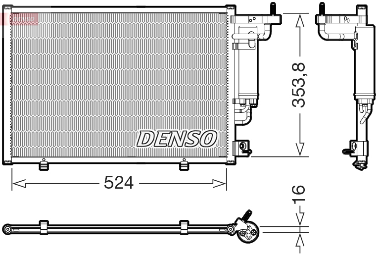DCN10059: Конденсор кондиционера Denso DCN10059 купить