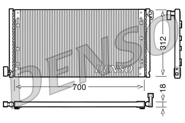 DCN12001: Конденсор кондиционера Denso DCN12001 купить