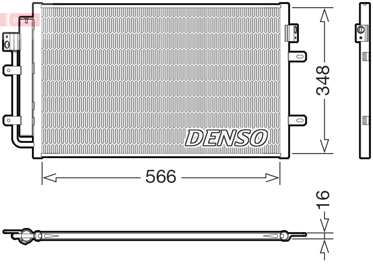 DCN12008: Конденсор кондиционера Denso DCN12008 купить