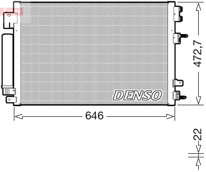 DCN13021: Конденсор кондиционера Denso DCN13021 купить