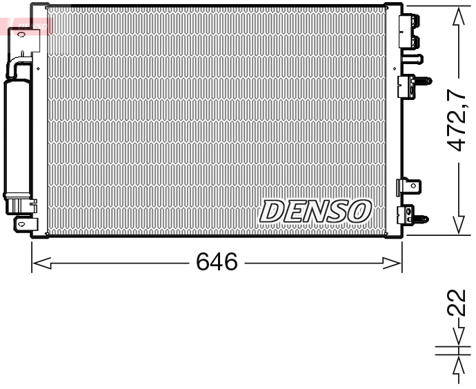 DCN13022: Конденсор кондиционера Denso DCN13022 купить