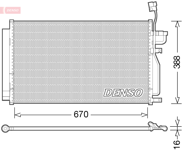 DCN15002: Конденсор кондиционера Denso DCN15002 купить