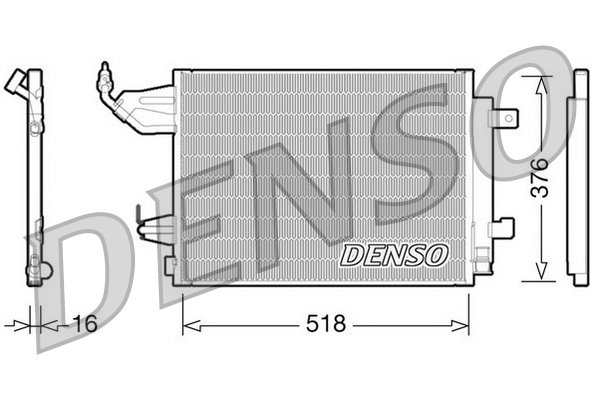 DCN16001: Конденсор кондиционера Denso DCN16001 купить