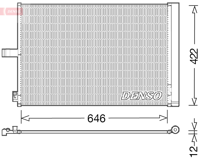 DCN17027: Конденсор кондиционера Denso DCN17027 купить
