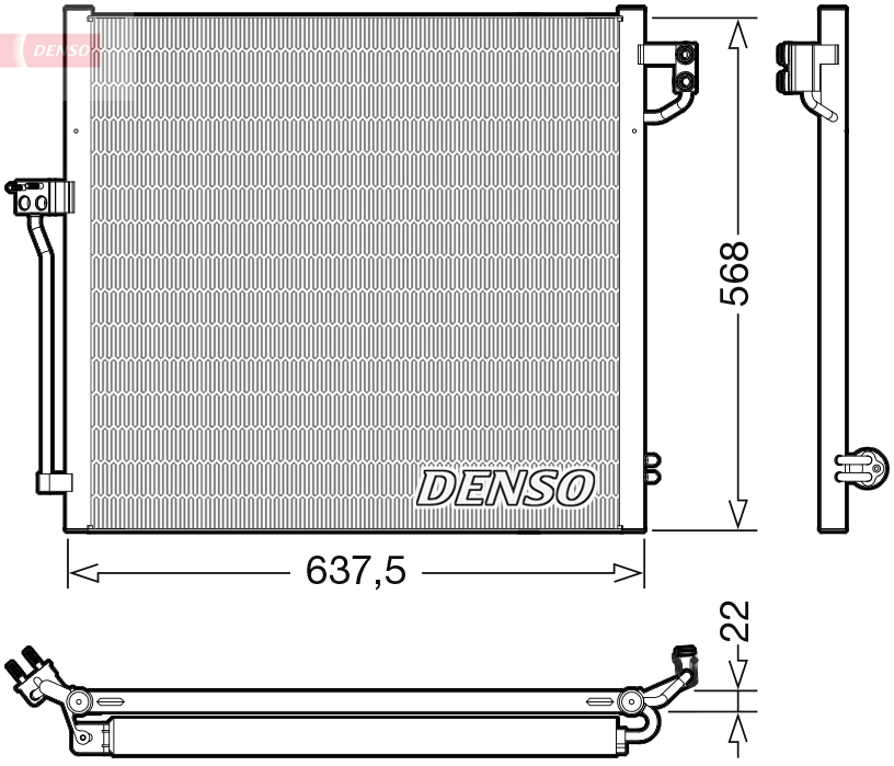 DCN17058: Конденсор кондиционера Denso DCN17058 купить