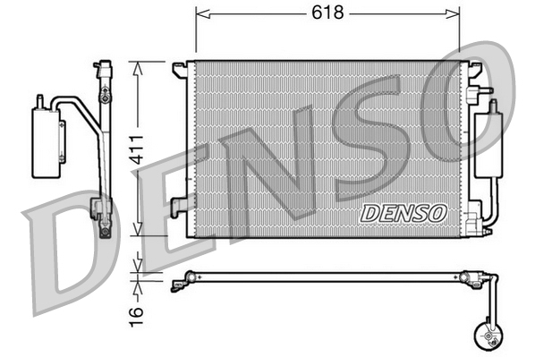 DCN20028: Конденсор кондиционера Denso DCN20028 купить