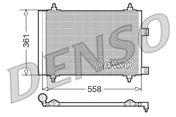 DCN21016: Конденсор кондиционера Denso DCN21016 купить