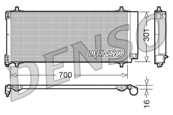 DCN21027: Конденсор кондиционера Denso DCN21027 купить