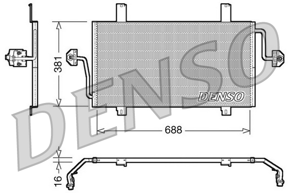 DCN23016: Конденсор кондиционера Denso DCN23016 купить