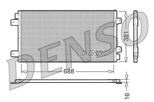 DCN23024: Конденсор кондиционера Denso DCN23024 купить