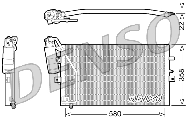 DCN25003: Конденсор кондиционера Denso DCN25003 купить