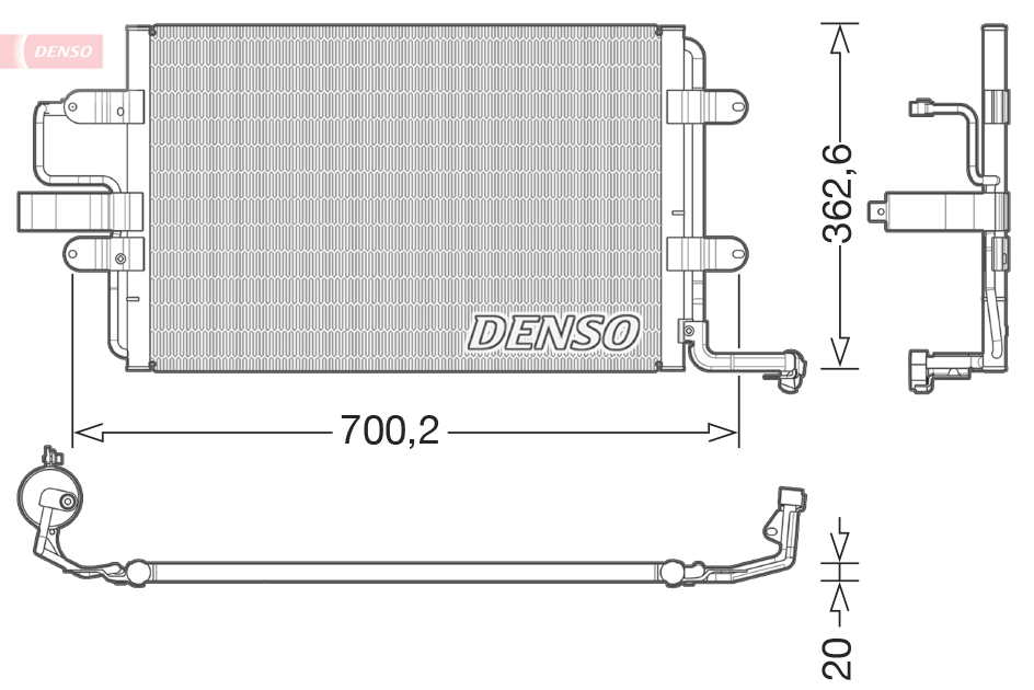 DCN32022: Конденсор кондиционера Denso DCN32022 купить