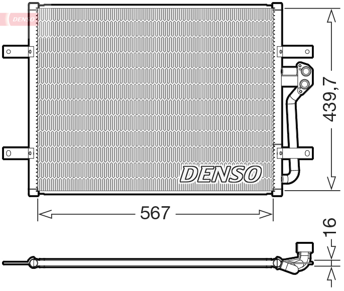 DCN32035: Конденсор кондиционера Denso DCN32035 купить