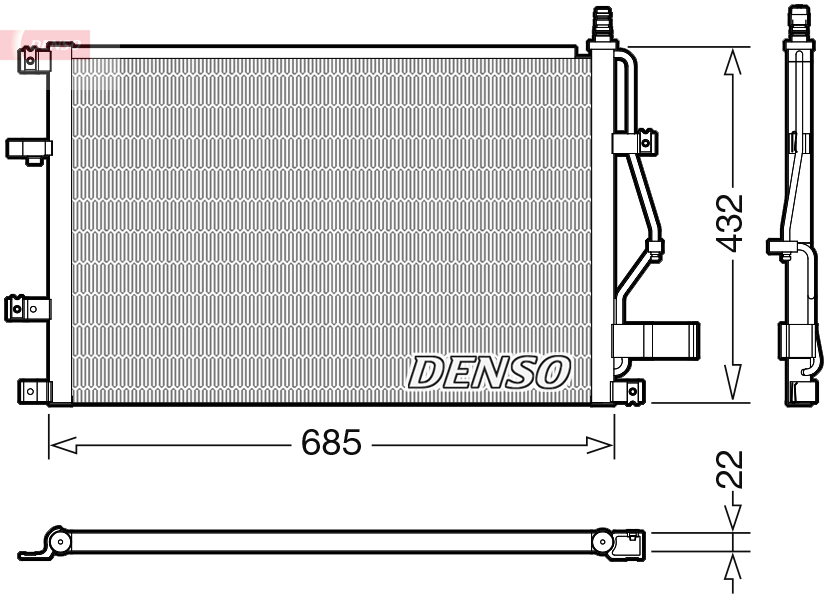 DCN33013: Конденсор кондиционера Denso DCN33013 купить