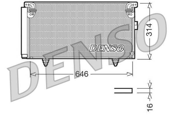 DCN36001: Конденсор кондиционера Denso DCN36001 купить