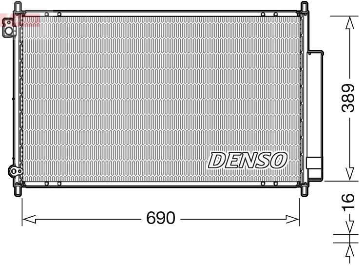 DCN40016: Конденсор кондиционера Denso DCN40016 купить