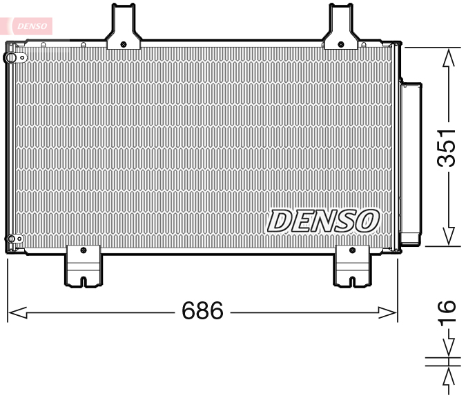 DCN40028: Конденсор кондиционера Denso DCN40028 купить