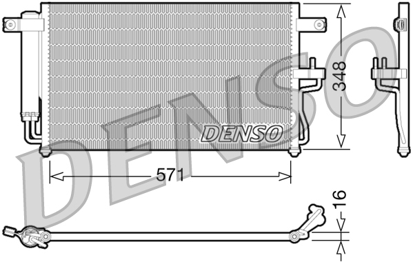 DCN41001: Конденсор кондиционера Denso DCN41001 купить