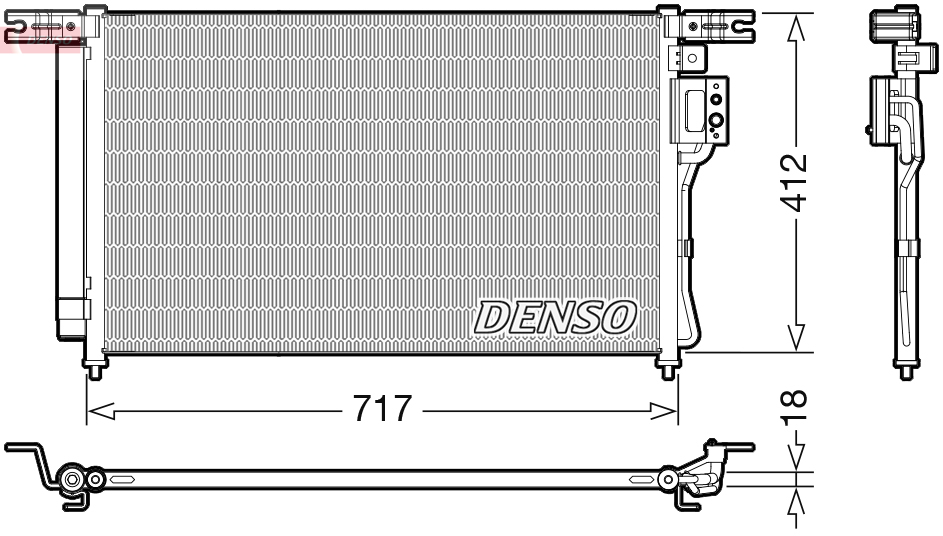 DCN41008: Конденсор кондиционера Denso DCN41008 купить