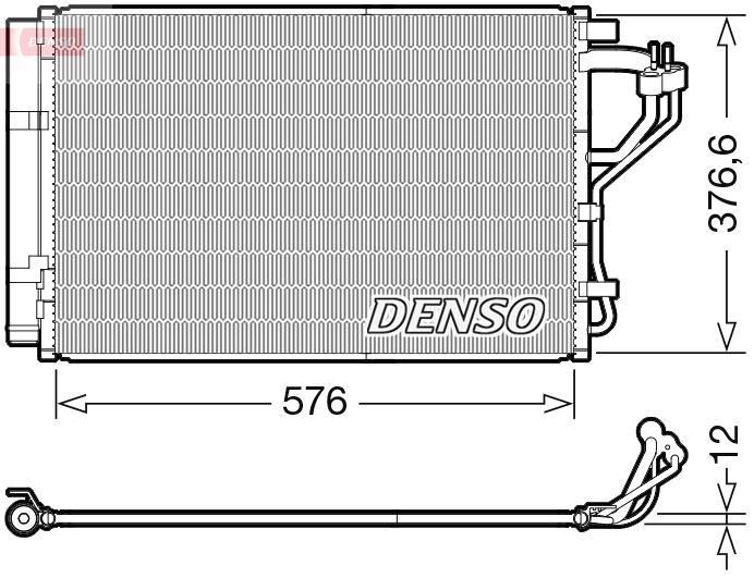 DCN41010: Конденсор кондиционера Denso DCN41010 купить