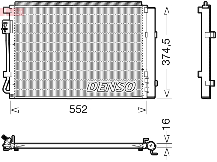 DCN41017: Конденсор кондиционера Denso DCN41017 купить