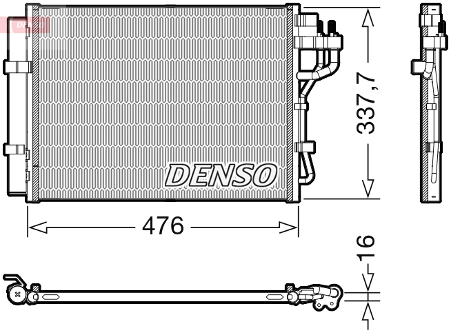 DCN41023: Конденсор кондиционера Denso DCN41023 купить