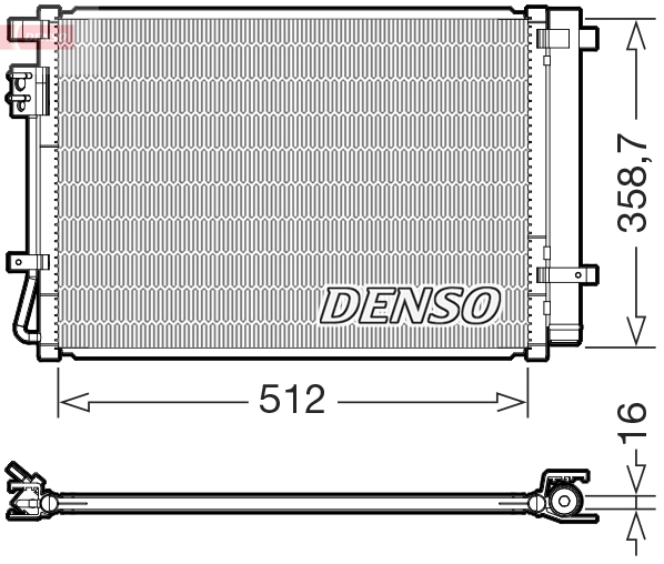 DCN41031: Конденсор кондиционера Denso DCN41031 купить