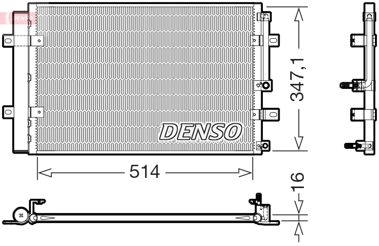 DCN41036: Конденсор кондиционера Denso DCN41036 купить