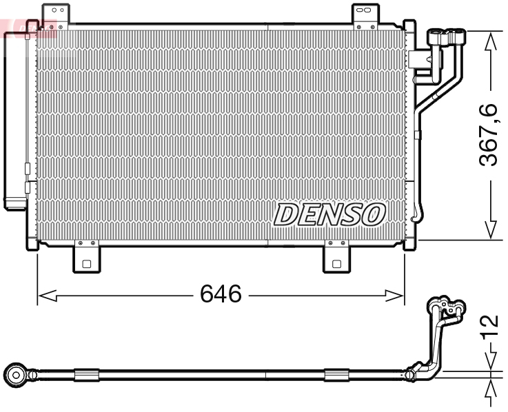 DCN44012: Конденсор кондиционера Denso DCN44012 купить