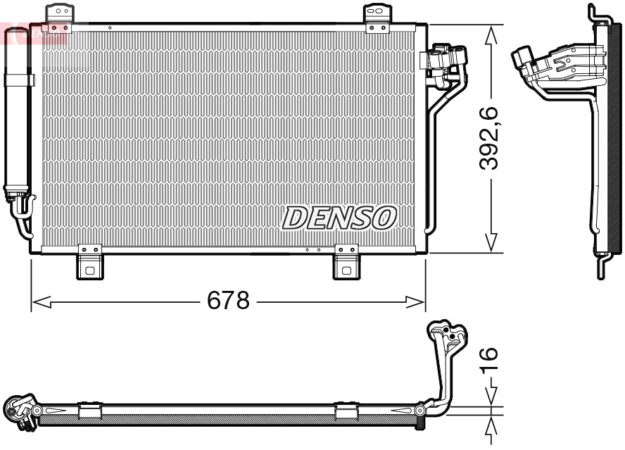 DCN44015: Конденсор кондиционера Denso DCN44015 купить