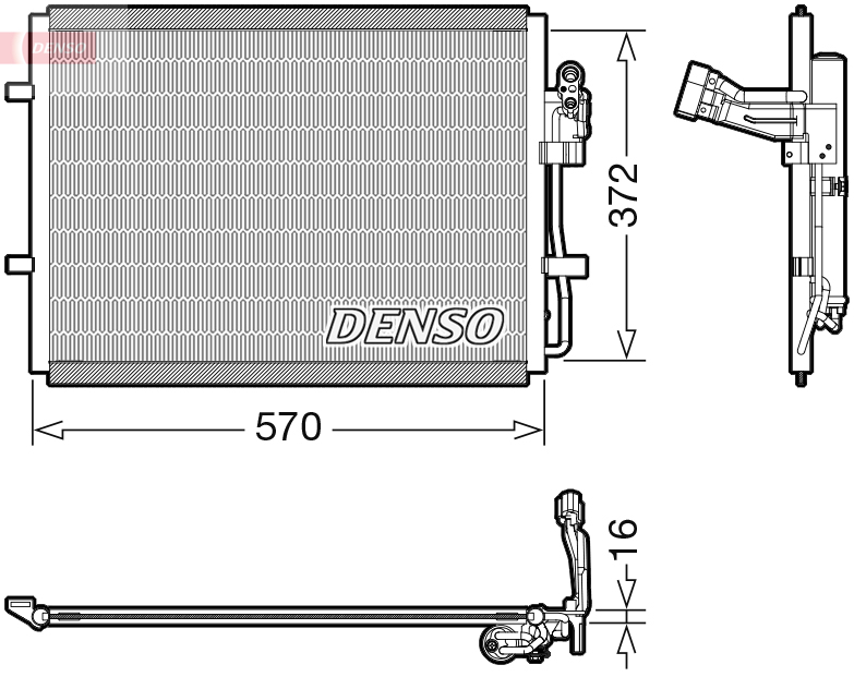 DCN44016: Конденсор кондиционера Denso DCN44016 купить