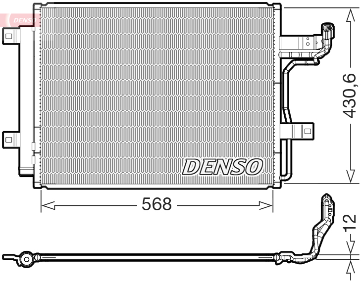 DCN44019: Конденсор кондиционера Denso DCN44019 купить