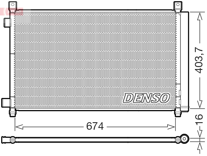 DCN46036: Конденсор кондиционера Denso DCN46036 купить