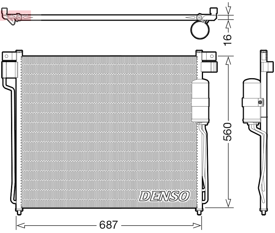 DCN46037: Конденсор кондиционера Denso DCN46037 купить