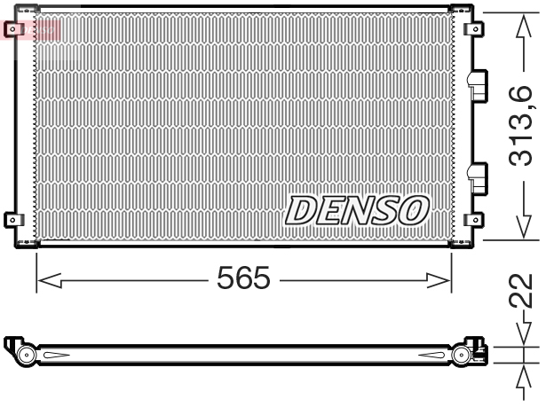 DCN46039: Конденсор кондиционера Denso DCN46039 купить