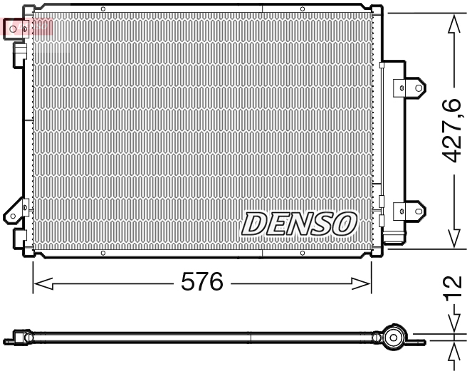 DCN47008: Конденсор кондиционера Denso DCN47008 купить