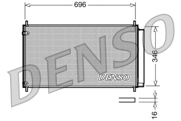 DCN50022: Конденсор кондиционера Denso DCN50022 купить