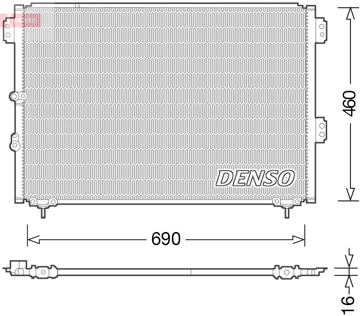 DCN50033: Конденсор кондиционера Denso DCN50033 купить