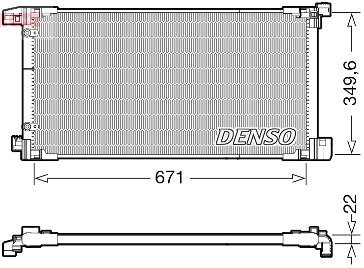 DCN50114: Конденсор кондиционера Denso DCN50114 купить